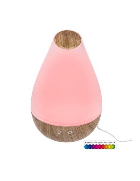 Diffuseur d'huiles essentielles à led - D 15,8 x H 22,5 cm