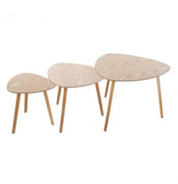 Set de 3 tables à café Mileo - Beige