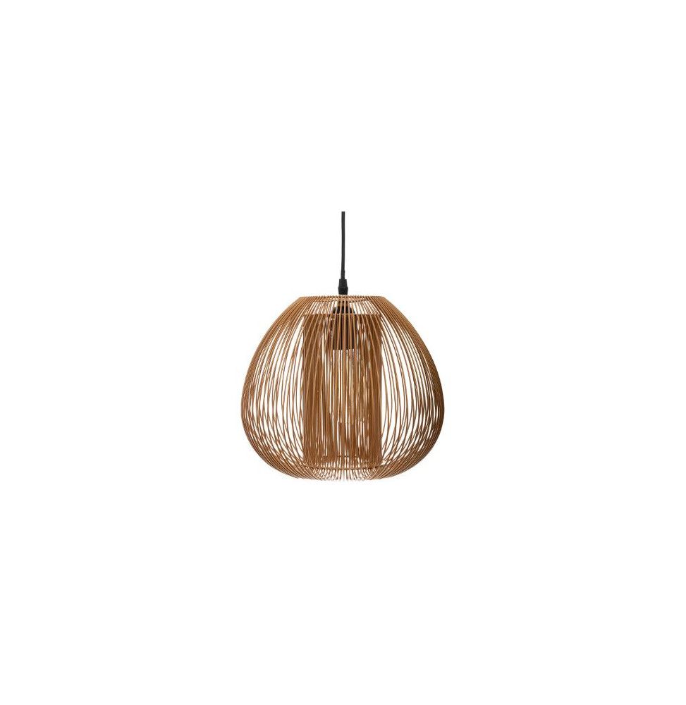 Suspension filaire - D 27.5 x H 25 cm - Marron