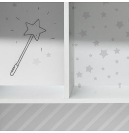 Meuble de rangement en forme de maison - 7 cases - 73.5 x 30 x 114 cm - Gris