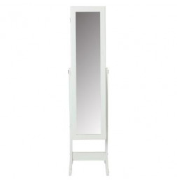 Miroir armoire à bijoux - 36.5 x 34.5 x H 145 cm - Blanc