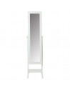 Miroir armoire à bijoux - 36.5 x 34.5 x H 145 cm - Blanc