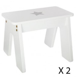 Ensemble table et tabourets - Gris