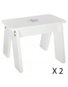 Ensemble table et tabourets - Gris