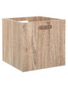 Boîte de rangement en bois naturel - 31 x 31 cm