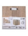 Boîte de rangement en bois naturel - 31 x 31 cm