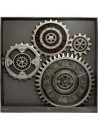 Pendule multi mécanique - Engrenage - 57 x 58 cm