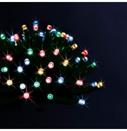 Guirlande lumineuse solaire - 10 M de lumière multicolore