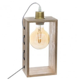 Lampe à poser en bois -...