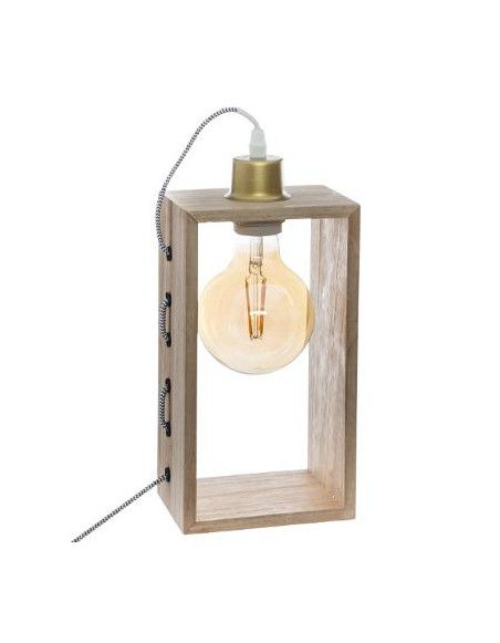 Lampe à poser en bois - Iwata - H 28 cm