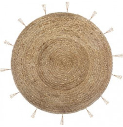 Tapis rond en jute Lurex -...