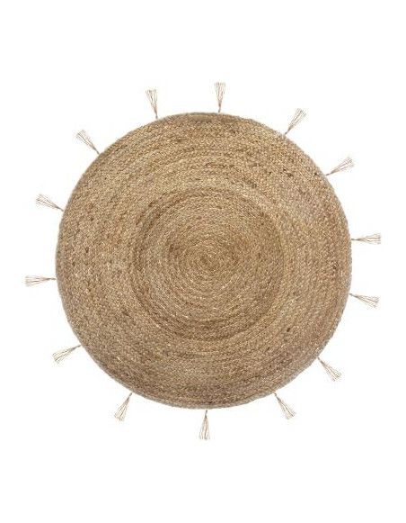 Tapis rond en jute Lurex - D 80 cm