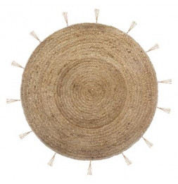 Tapis rond en jute Lurex - D 80 cm