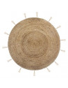 Tapis rond en jute Lurex - D 80 cm