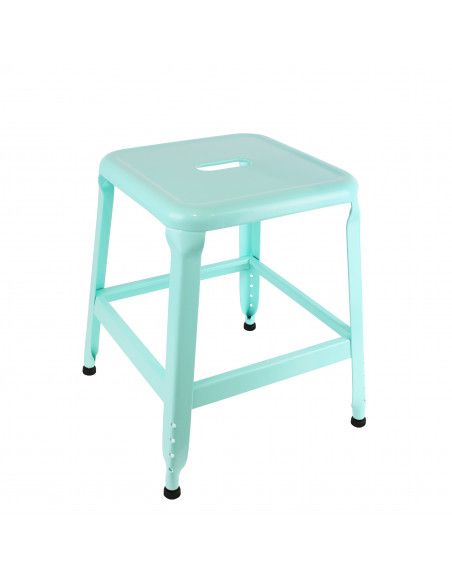 Tabouret transportable en inox - Bleu