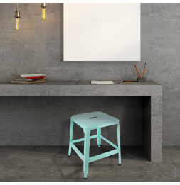 Tabouret transportable en inox - Bleu