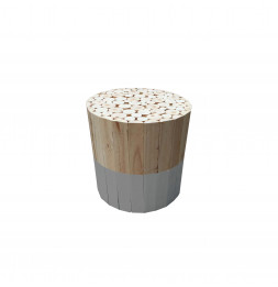 Tabouret rond en bois - D...