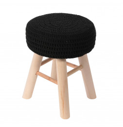 Tabouret rond tressé avec...