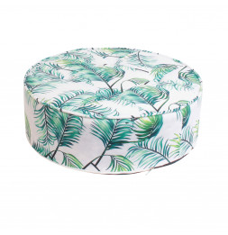 Coussin de sol rond tropical - Vert