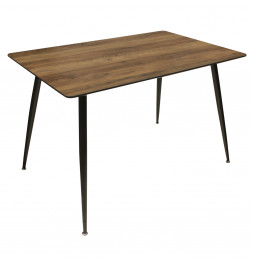 Table de repas - L 115 x l 75 x H 75 cm - Marron