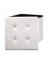 Coffre pouf pliable Suédine - Beige