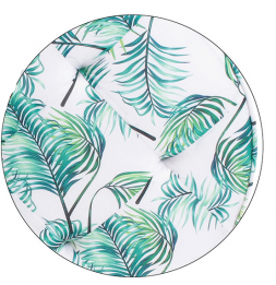 Coussin de sol rond tropical - Vert