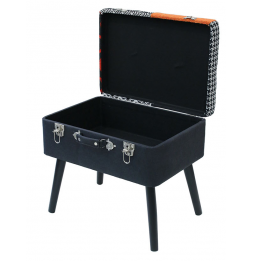 Tabouret coffre valise Patchwork - Multicolore