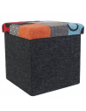 Coffre pouf pliable Patchwork - Multicolore