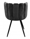 Chaise Ariel revêtement en velours - L 52,5 x l 50,5 x H 79,7 cm - Noir