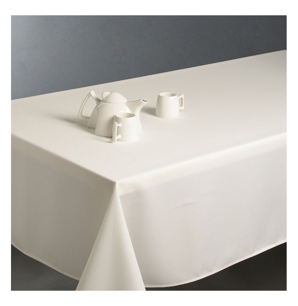 Nappe anti taches rectangulaire 150 x 300 cm - Blanc ivoire