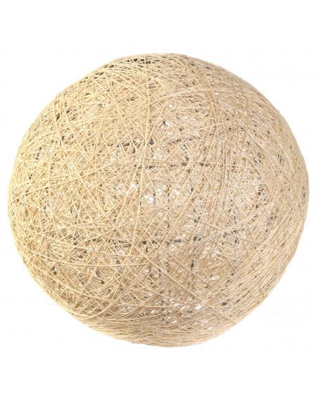 Lampe boule tréssée à suspendre ou poser D 30 cm - Beige