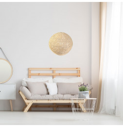 Lampe boule tréssée à suspendre ou poser D 30 cm - Beige