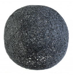 Lampe boule tréssée à suspendre ou poser D 30 cm - Gris