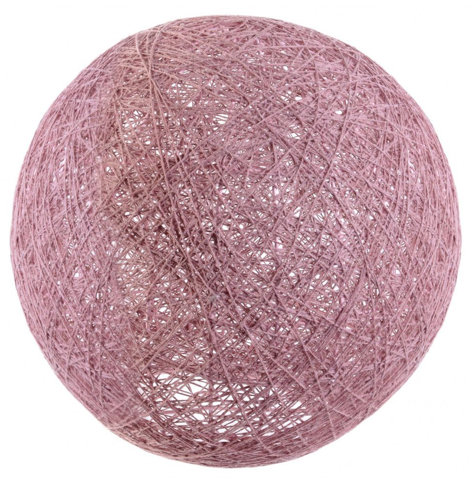 Lampe boule tréssée à suspendre ou poser D 30 cm - Rose poudré