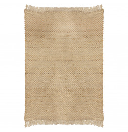 Tapis naturel jute à franges - 120 x 170 cm