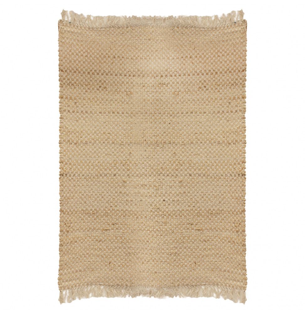 Tapis naturel jute à franges - 120 x 170 cm