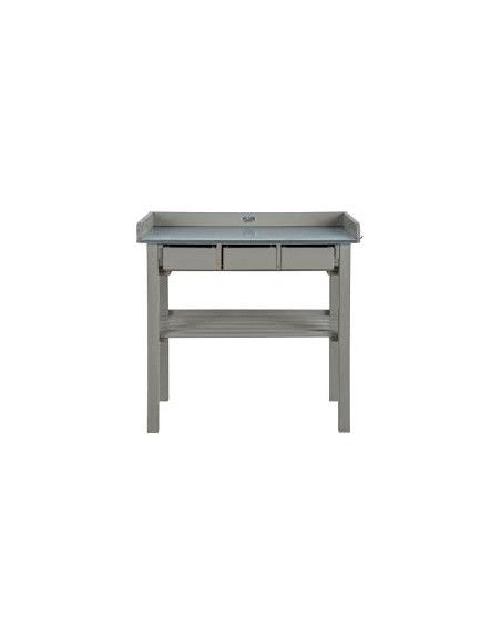 Table de jardinage - L 78 x P 38 x H 82,5 cm - Gris