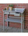 Table de jardinage - L 78 x P 38 x H 82,5 cm - Gris