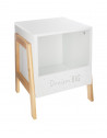 Casier de rangement en bois avec pieds - Blanc