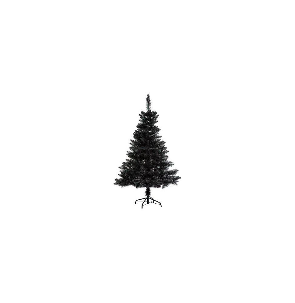 Sapin artificiel noir reflets vert - 180 cm - Blooming