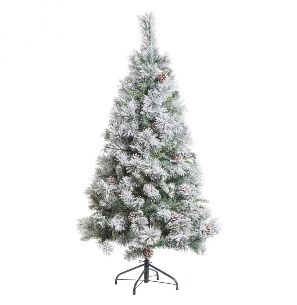 Sapin artificiel floqué blanc - 150 cm - Minnesota