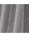 Panneau à oeillets - 140 x 240 cm - Voile tissé applique - Elea - Gris argenté