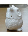 Brûle parfum Hibou - L 10 x l 10 x H 8 cm - Blanc