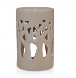 Brûle parfum Forêt - D 7 x H 11 cm - Beige