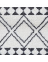 Tapis poil court à motifs - Blanc et gris - 120 x 170 cm