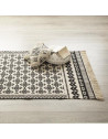 Tapis en coton - Noir et blanc - 120 x 170 cm