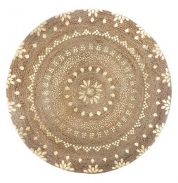 Tapis rond en jute - Beige...