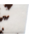 Tapis peau de vache - Blanc et marron -  94 x 100 cm
