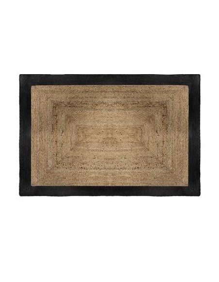 Tapis en jute - Bord noir - 120 x 170 cm