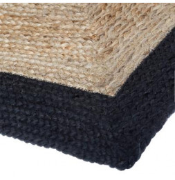 Tapis en jute - Bord noir - 120 x 170 cm